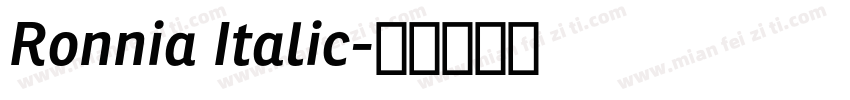 Ronnia Italic字体转换